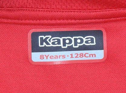 Boys UK Size 8 Years Kappa Red Full Zip Hoodie