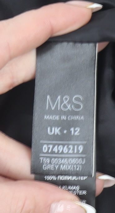 Womens UK Size 12 Marks and Spencer Regular Grey Blazer