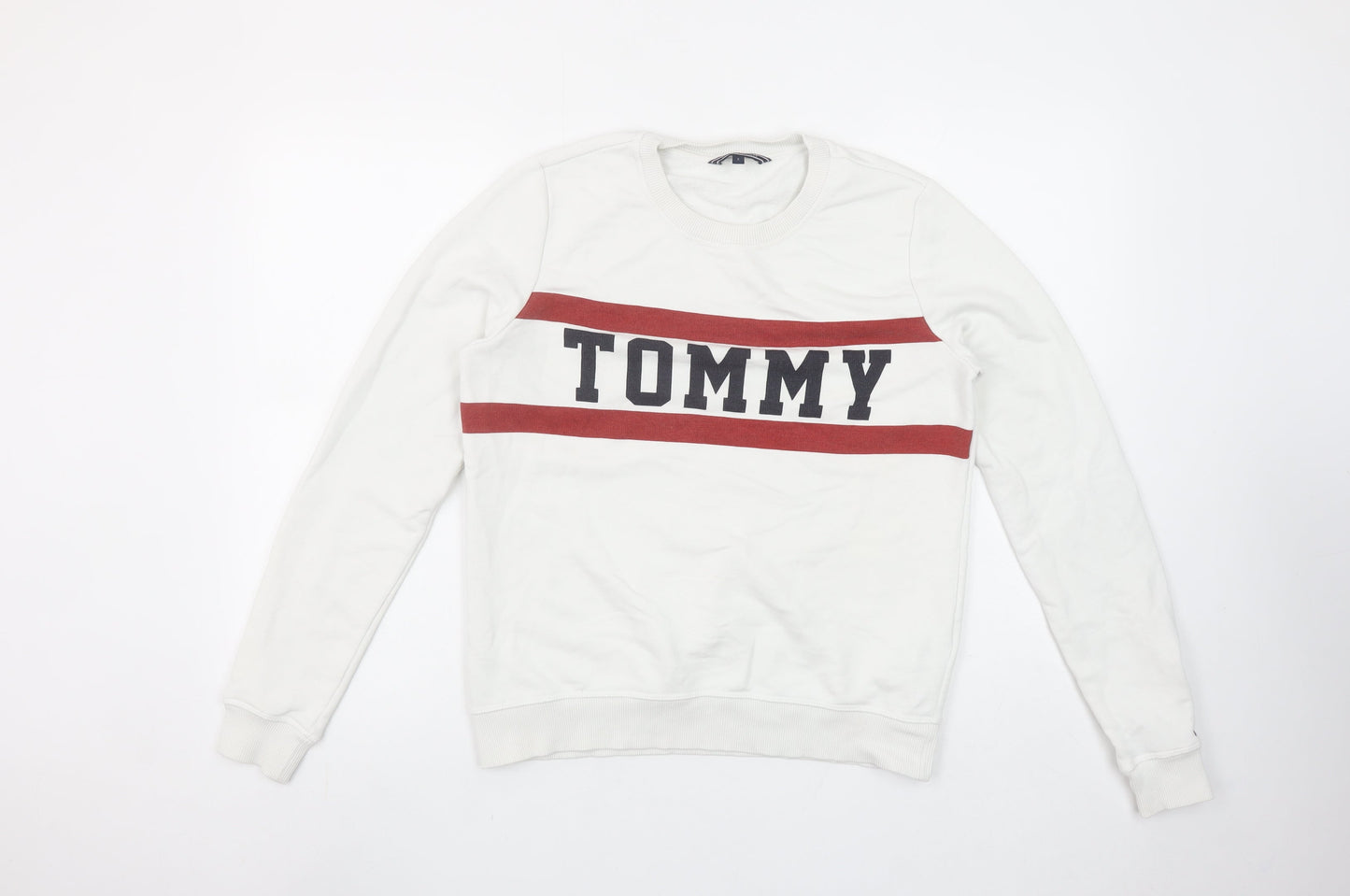 Womens UK Size S Tommy Hilfiger White Pullover Sweatshirt