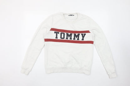 Womens UK Size S Tommy Hilfiger White Pullover Sweatshirt