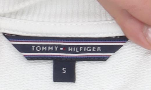 Womens UK Size S Tommy Hilfiger White Pullover Sweatshirt