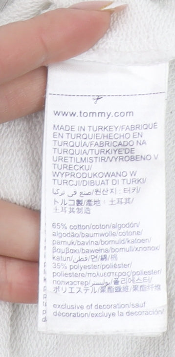 Womens UK Size S Tommy Hilfiger White Pullover Sweatshirt