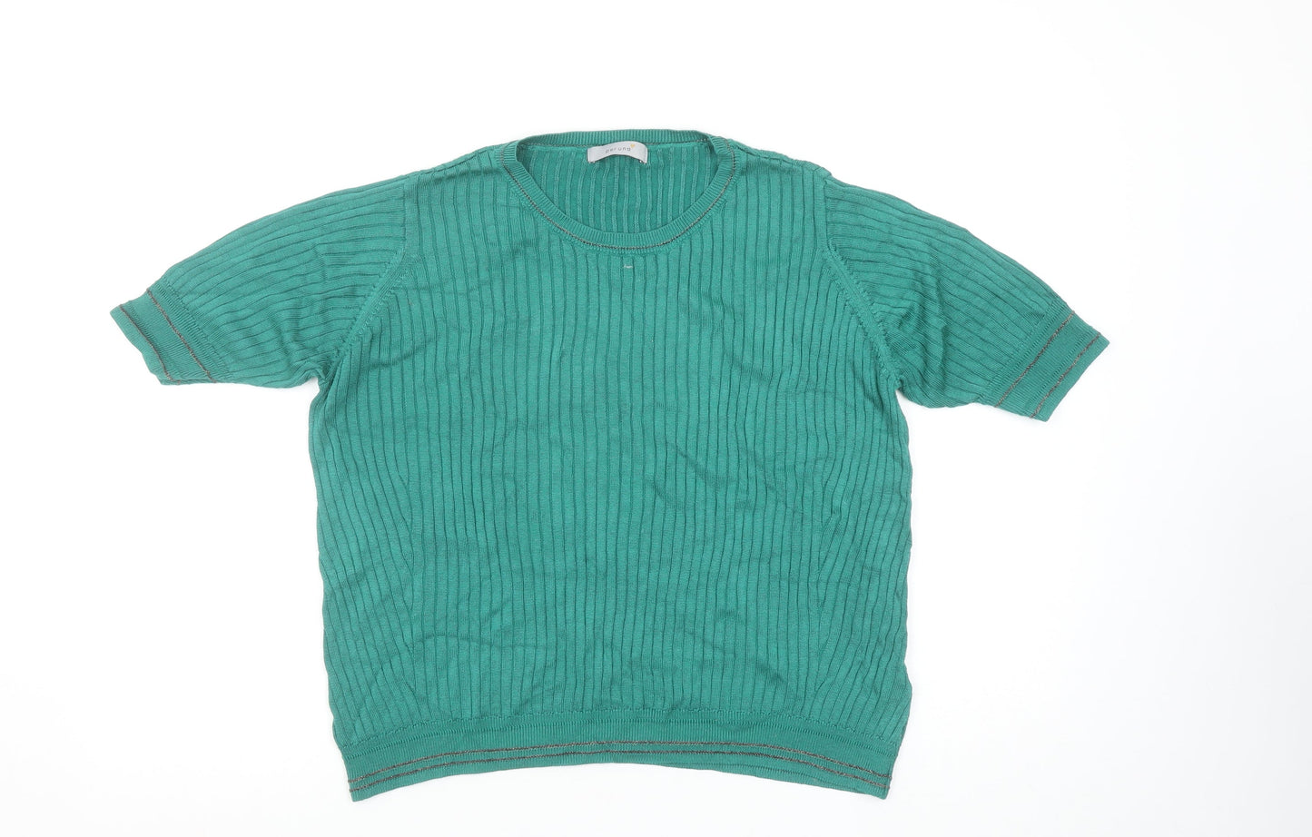 Womens UK Size 18 Marks and Spencer Green Basic T-Shirt