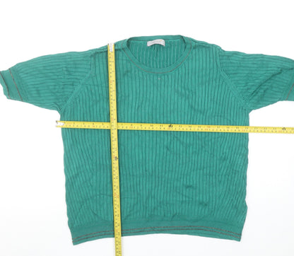 Womens UK Size 18 Marks and Spencer Green Basic T-Shirt