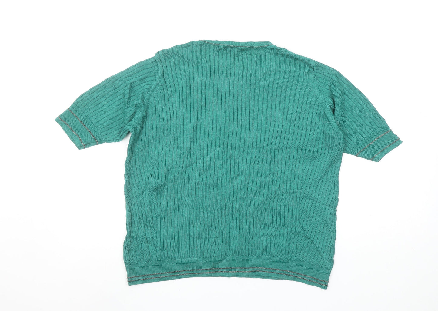 Womens UK Size 18 Marks and Spencer Green Basic T-Shirt