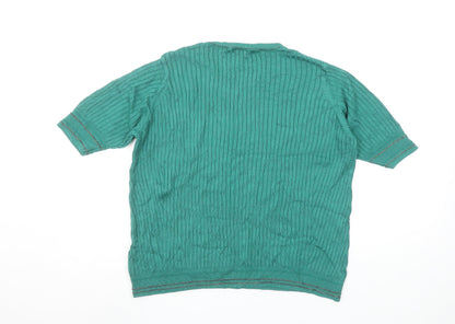 Womens UK Size 18 Marks and Spencer Green Basic T-Shirt