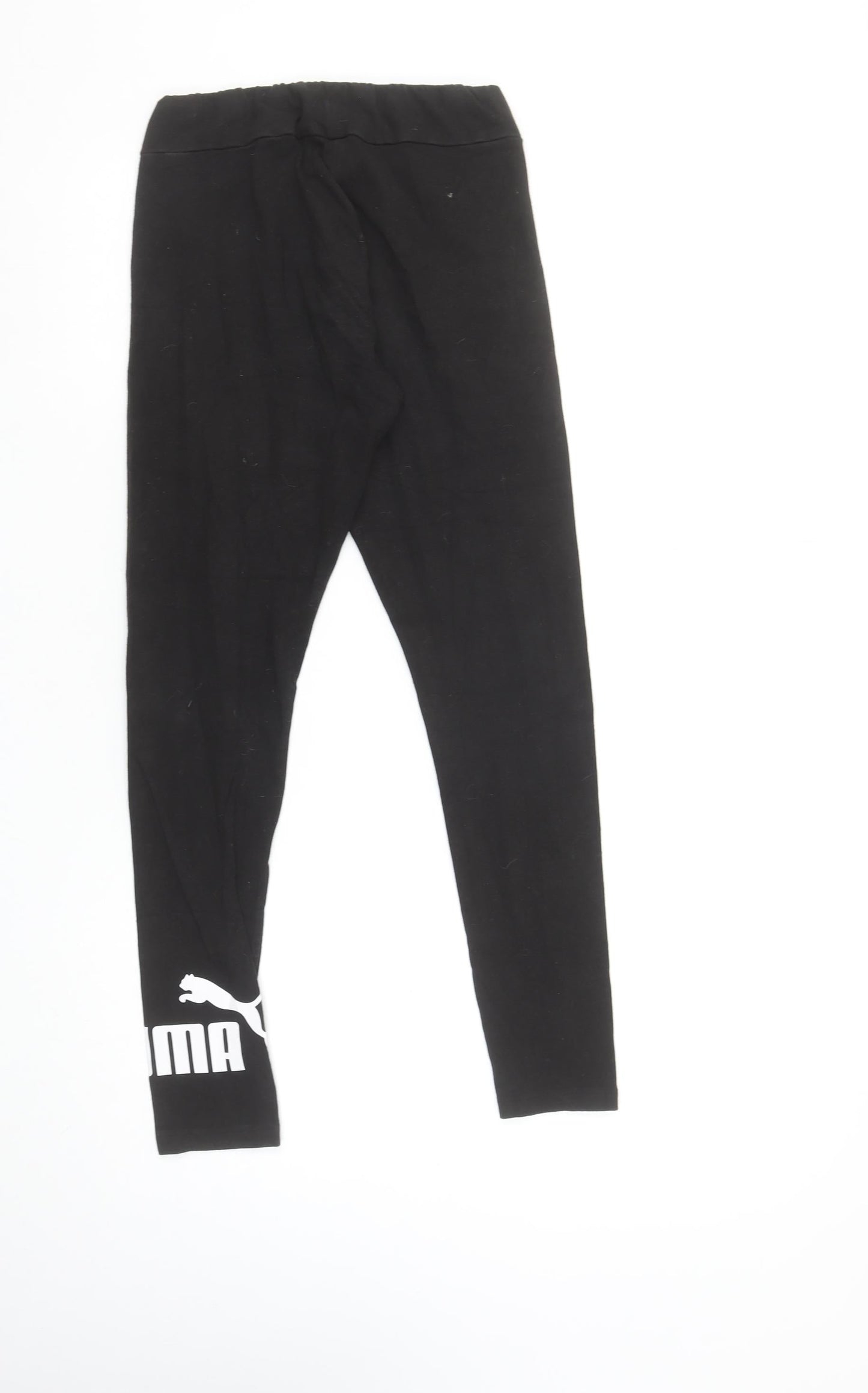 Puma Womens Black Cotton Stretch Gym Leggings Size 10