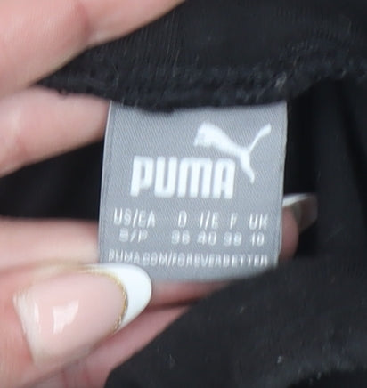 Puma Womens Black Cotton Stretch Gym Leggings Size 10