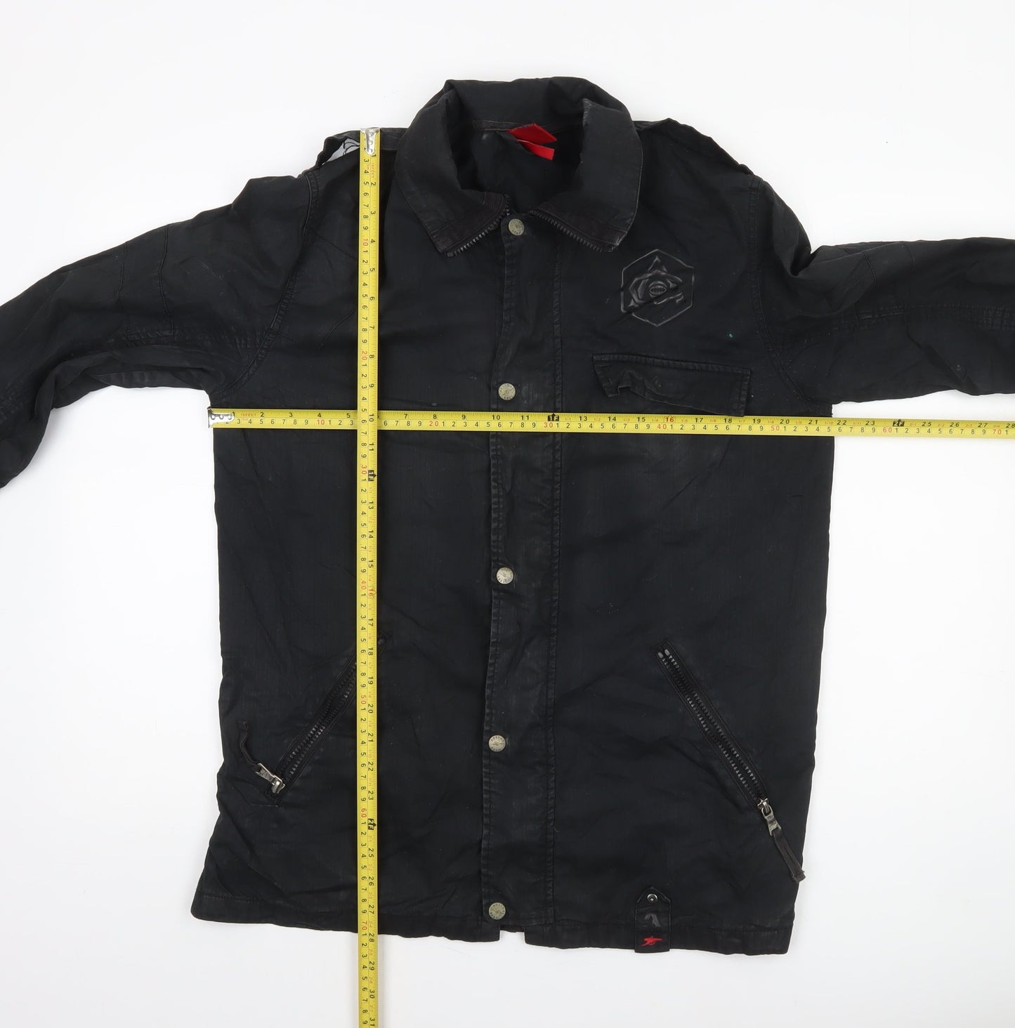 Arsenal Men's Black Medium Bomber Jacket with Zip Pockets