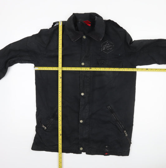 Arsenal Men's Black Medium Bomber Jacket with Zip Pockets