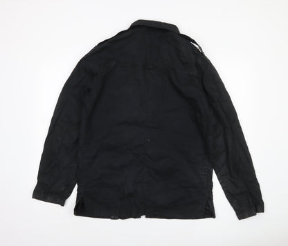 Arsenal Men's Black Medium Bomber Jacket with Zip Pockets