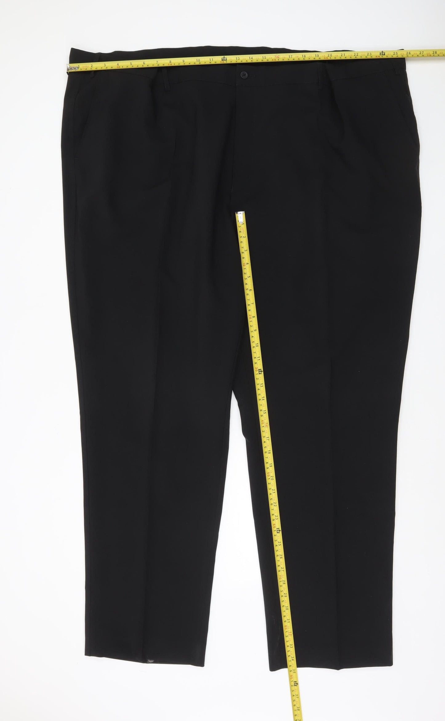 Farah Classic Men's Black Polyester Dress Trousers Size 56 L33