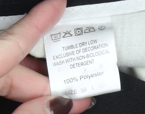 Farah Classic Men's Black Polyester Dress Trousers Size 56 L33