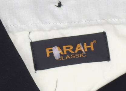Farah Classic Men's Black Polyester Dress Trousers Size 56 L33
