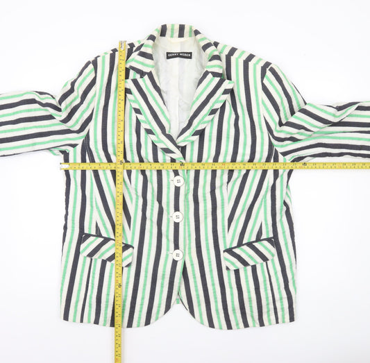 Gerry Weber Women’s Multicoloured Striped Blazer Size 22