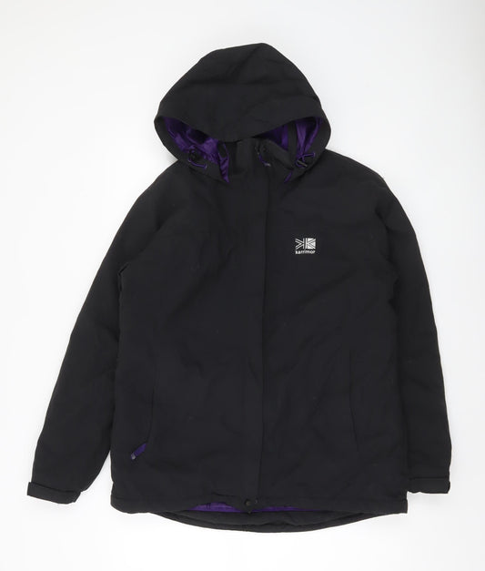Karrimor Women's Black Hooded Waterproof Insulated Puffer Jacket Size 12