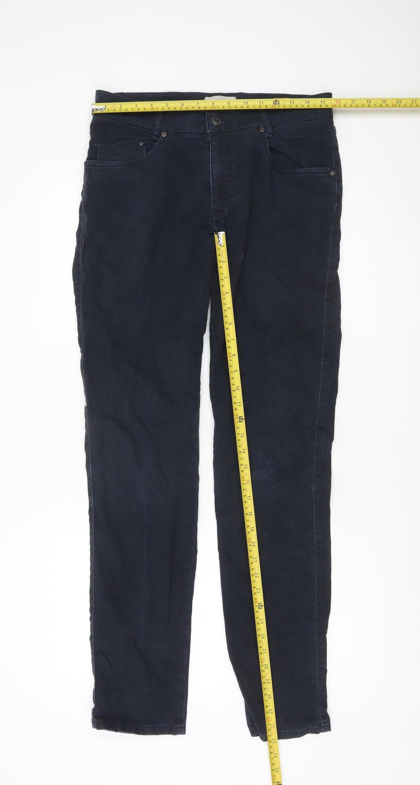 Bugatti Men's Blue Chino Trousers Size 20 Regular Fit Stretch Cotton