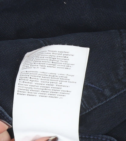 Bugatti Men's Blue Chino Trousers Size 20 Regular Fit Stretch Cotton