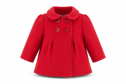 Jasper Conran Junior Girls Red Double-Breasted Coat 3-6 Months Polyester Winter