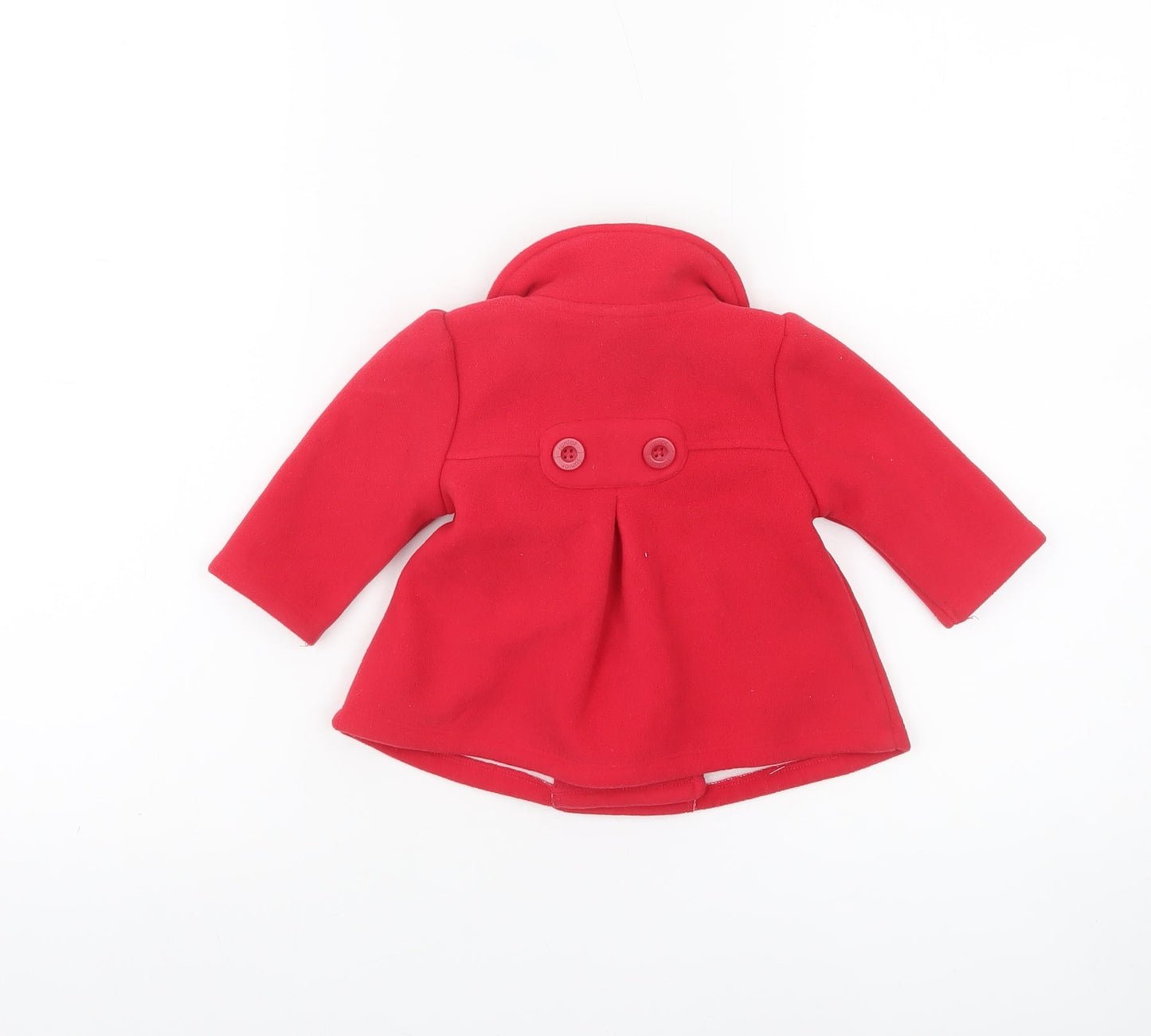 Jasper Conran Junior Girls Red Double-Breasted Coat 3-6 Months Polyester Winter