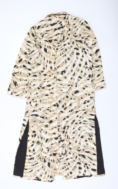 Womens UK Size 8 River Island Beige Trench Coat