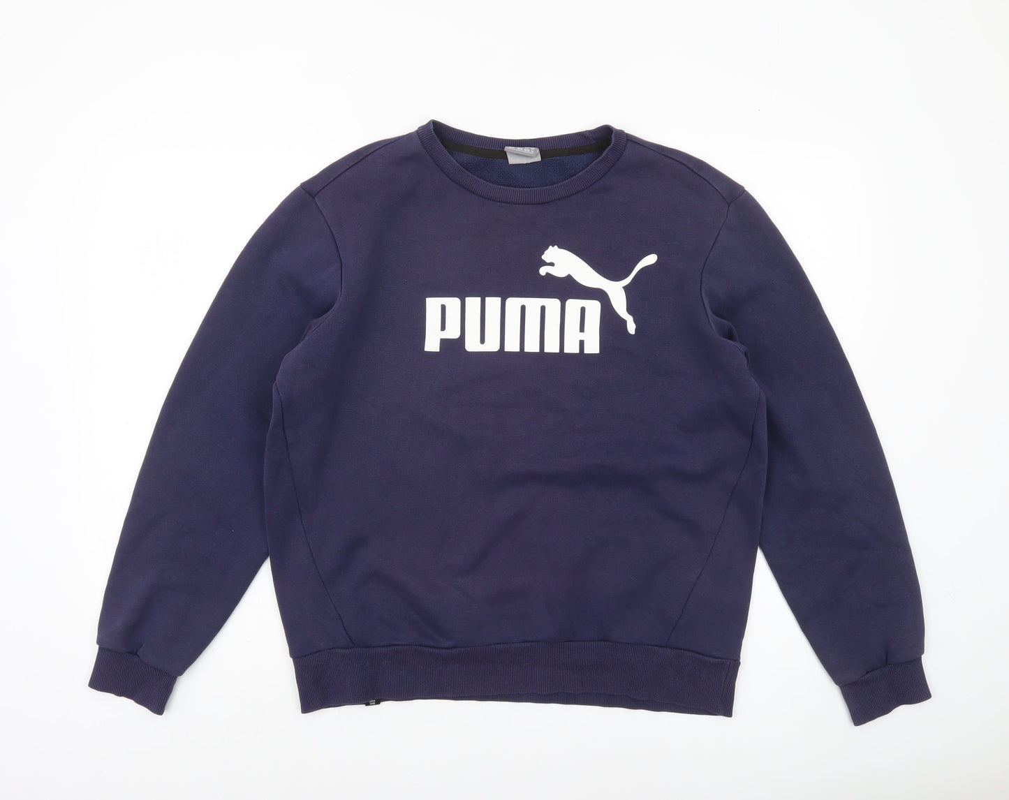 Mens UK Size M PUMA Blue Pullover Sweatshirt