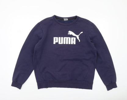 Mens UK Size M PUMA Blue Pullover Sweatshirt