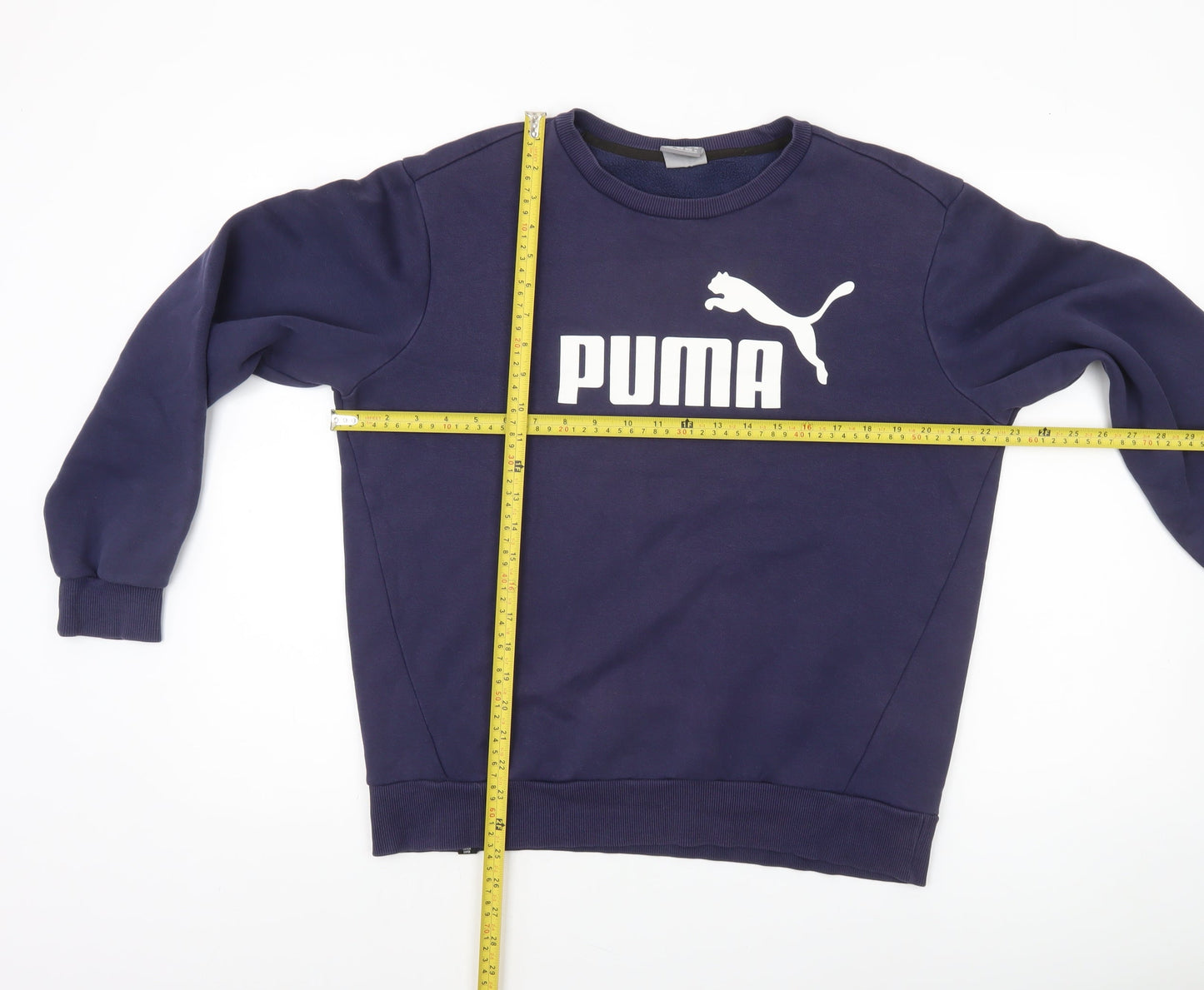 Mens UK Size M PUMA Blue Pullover Sweatshirt