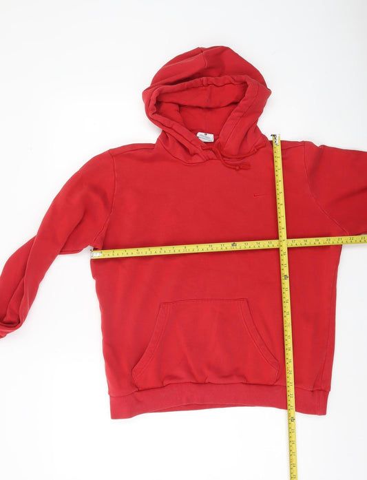 Nike Women's Red Pullover Hoodie XL Cotton Blend Casual Sweatshirt