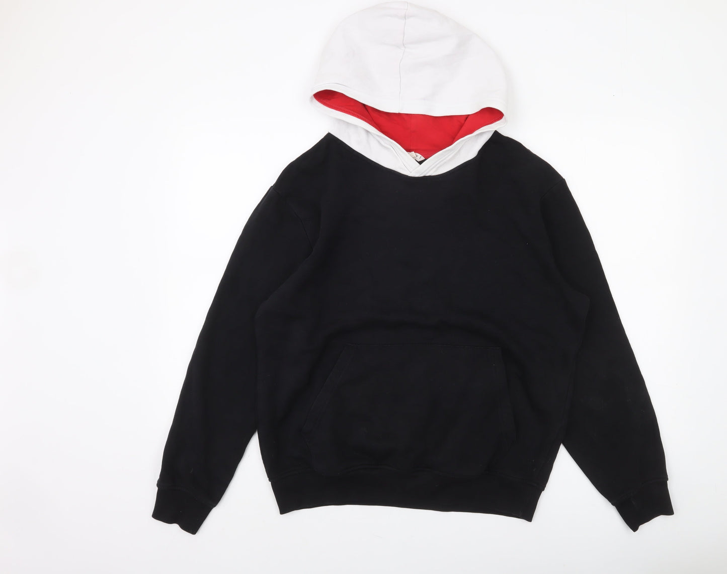 Boys UK Size 16 Years H&M Black Pullover Hoodie
