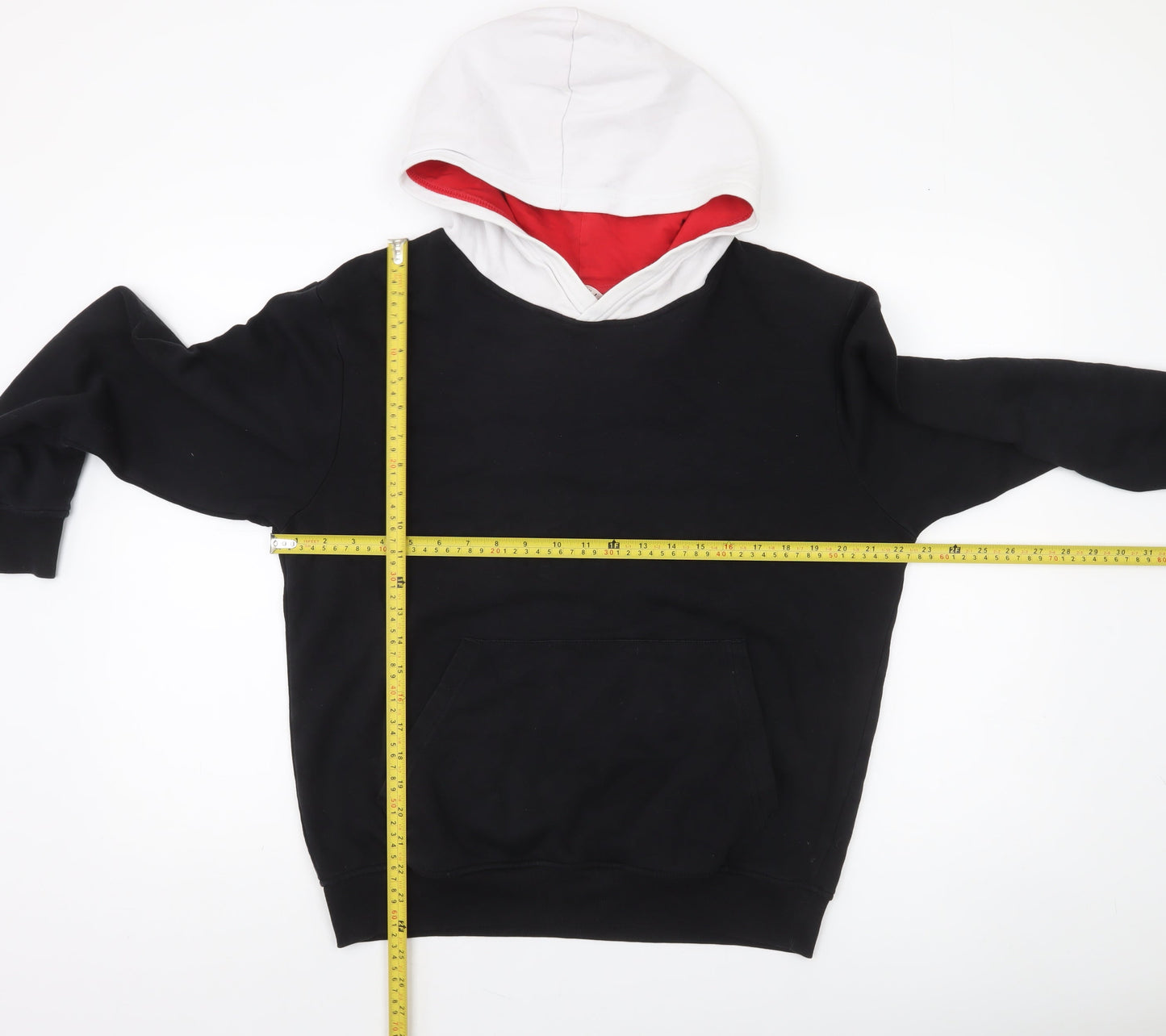 Boys UK Size 16 Years H&M Black Pullover Hoodie