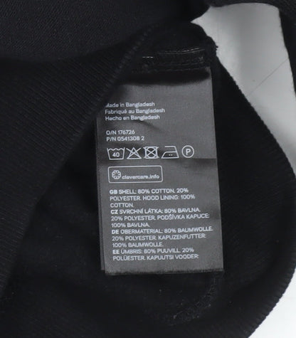 Boys UK Size 16 Years H&M Black Pullover Hoodie