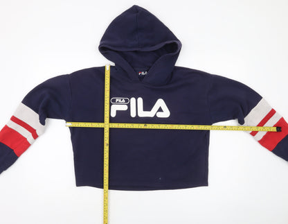 Womens UK Size S FILA Blue Pullover Hoodie