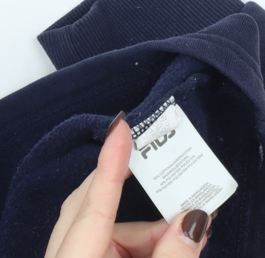 Womens UK Size S FILA Blue Pullover Hoodie