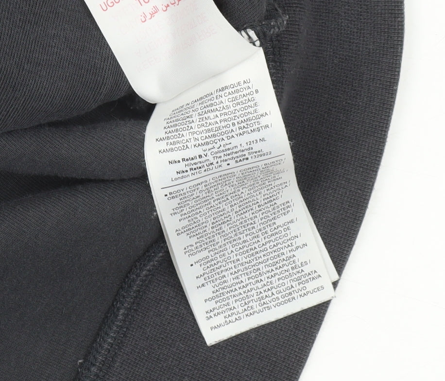 Boys UK Size 13-15 Years Nike Grey Full Zip Hoodie