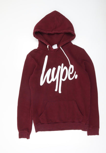 Mens UK Size S Hype Red Pullover Hoodie
