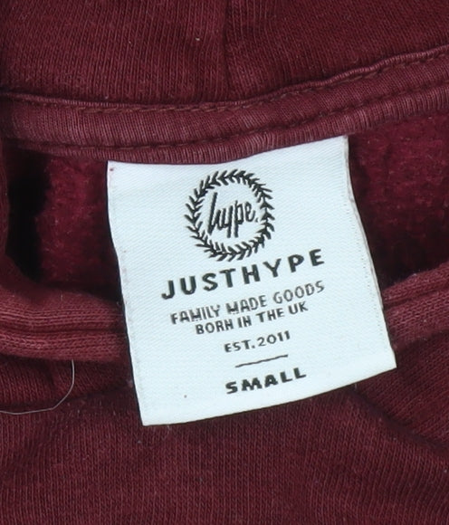 Mens UK Size S Hype Red Pullover Hoodie