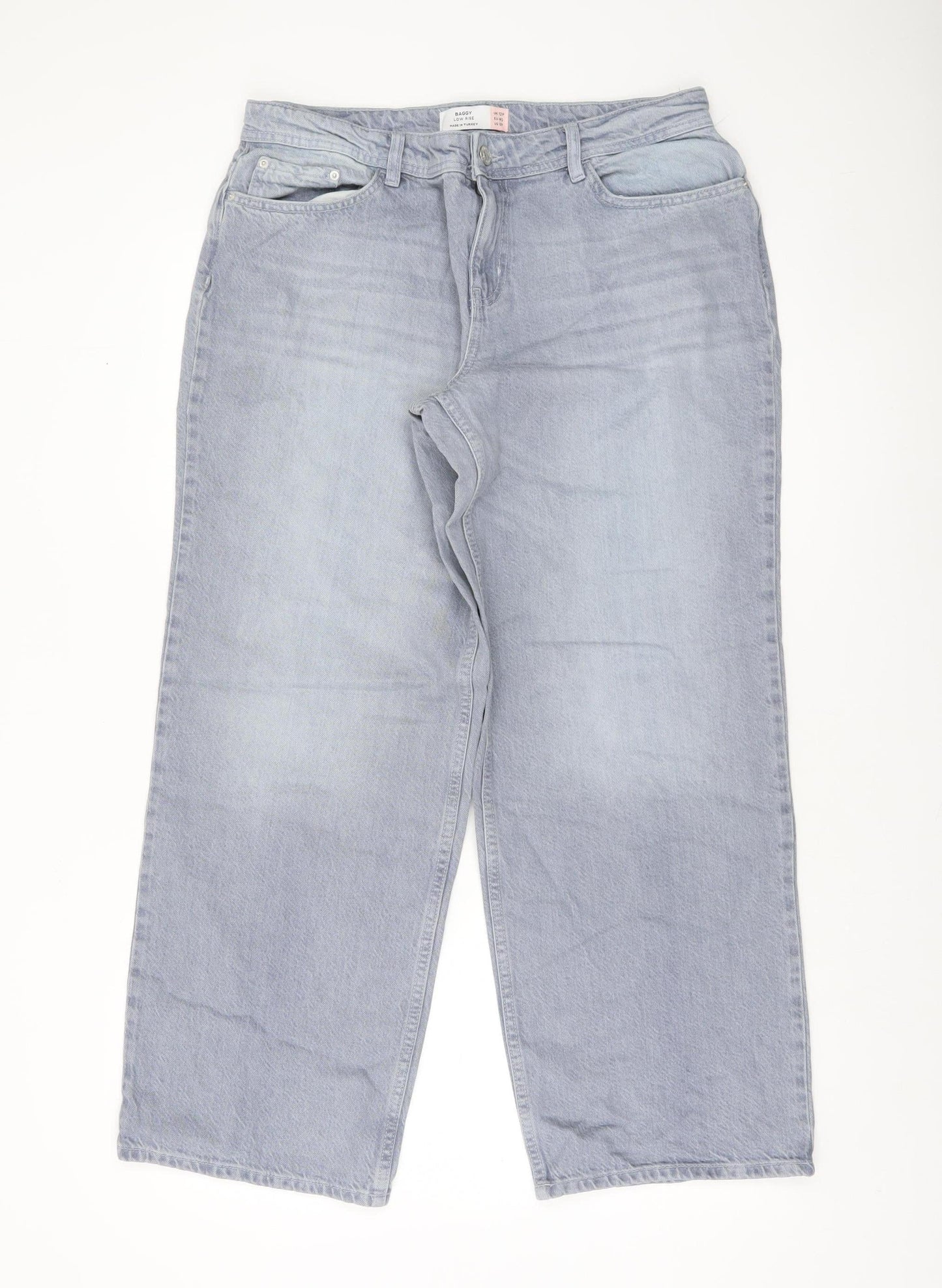 Next Women Blue Baggy Low Rise Petite Jeans UK 12P