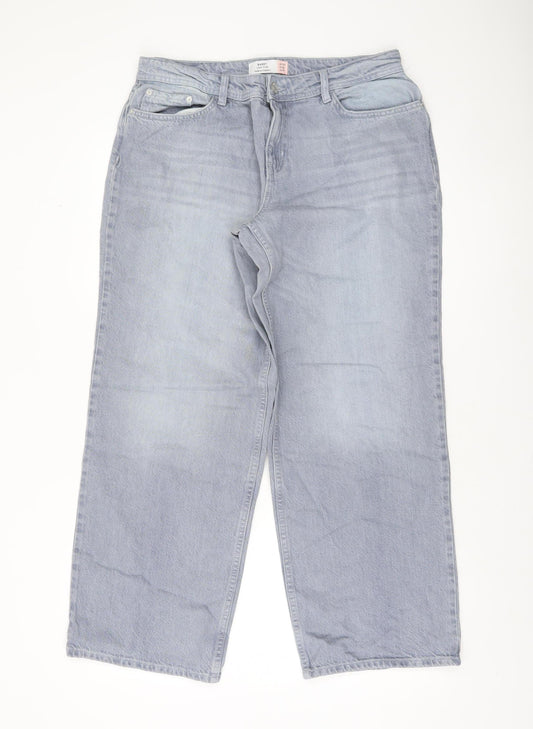 Next Women Blue Baggy Low Rise Petite Jeans UK 12P