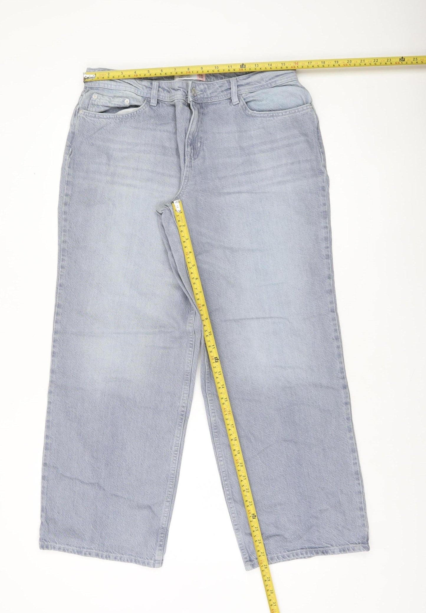 Next Women Blue Baggy Low Rise Petite Jeans UK 12P