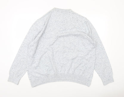 CODE Mens Grey 2XL Henley Knit Jumper Long Sleeve Casual