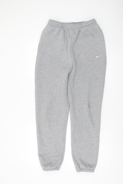 Nike Men's Grey Cotton Fleece Sweatpants M Regular Fit
