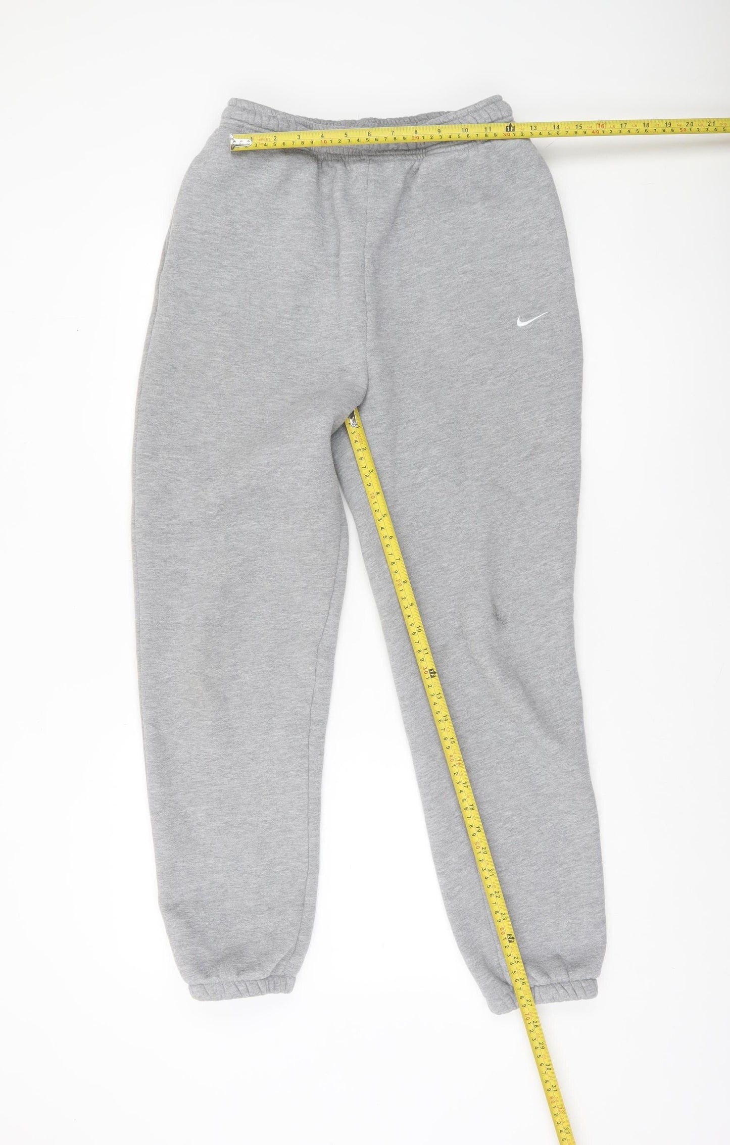 Nike Men's Grey Cotton Fleece Sweatpants M Regular Fit
