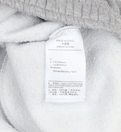 Nike Men's Grey Cotton Fleece Sweatpants M Regular Fit