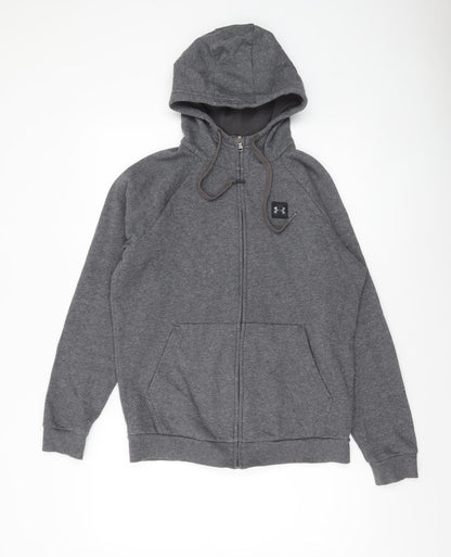 Mens UK Size S Under armour Grey Full Zip Hoodie