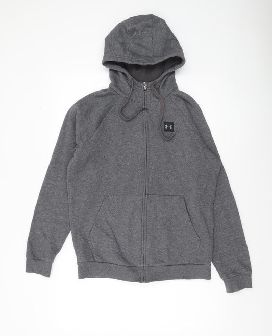 Mens UK Size S Under armour Grey Full Zip Hoodie