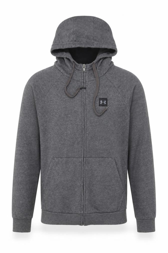 Mens UK Size S Under armour Grey Full Zip Hoodie