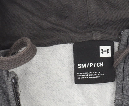 Mens UK Size S Under armour Grey Full Zip Hoodie