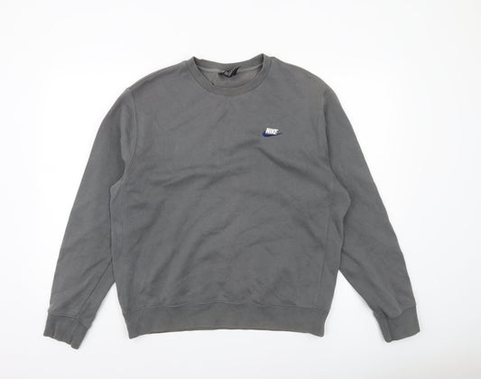 Mens UK Size M Nike Grey Pullover Sweatshirt