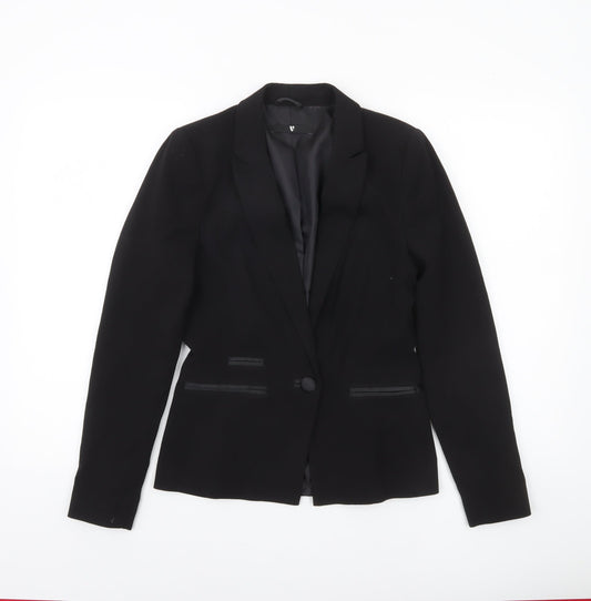 Very Women’s Black Slim Fit Single-Breasted Blazer UK 8